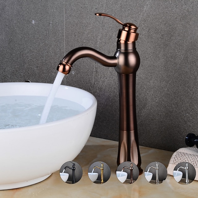  tvättställsblandare - klassiskt galvaniserat centerset med ett handtag ett hålbadkranar