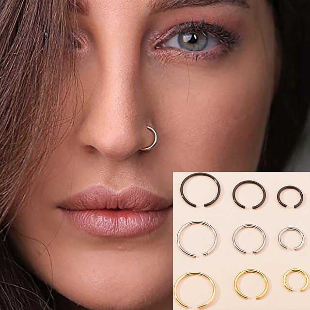 Nose Ring / Nose Stud / Nose Piercing Personalized Stylish Artistic Women's Body Jewelry For Holiday Date Classic Stainless Steel + A Grade ABS Clown As Picture 9pcs 10