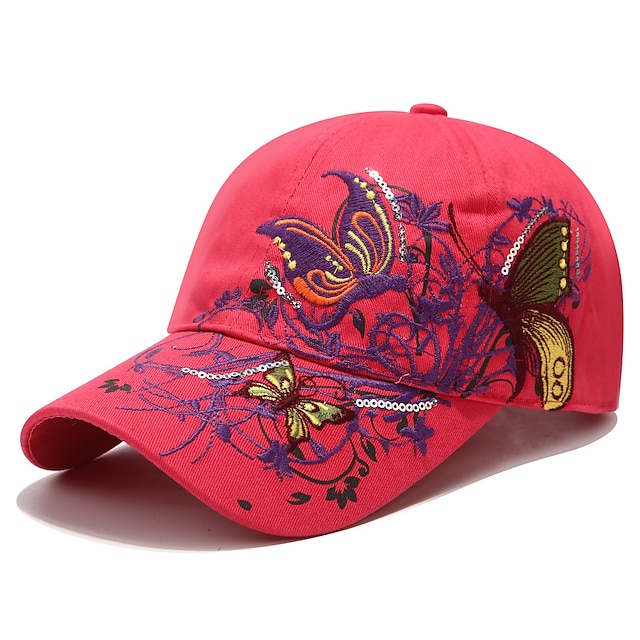 Shoes & Bags Fashion Accessories | Spring Autumn Women Butterflies Flower Embroidery Caps Girl Sun Hats Casual Snapback Caps Bas