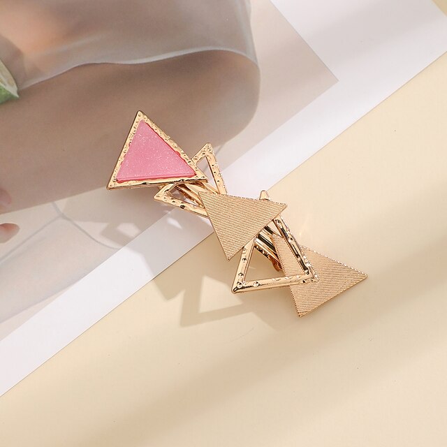 Shoes & Bags Fashion Accessories | 1pc Womens Hair Clip For Party Evening Daily Holiday Creative Crossover Alloy Golden - MW3653