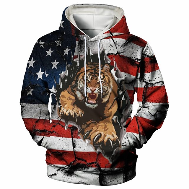 Mens Clothing Mens Hoodies & Sweatshirts | Mens Pullover Hoodie Sweatshirt Graphic Patterned Casual Daily Weekend 3D Print Casua