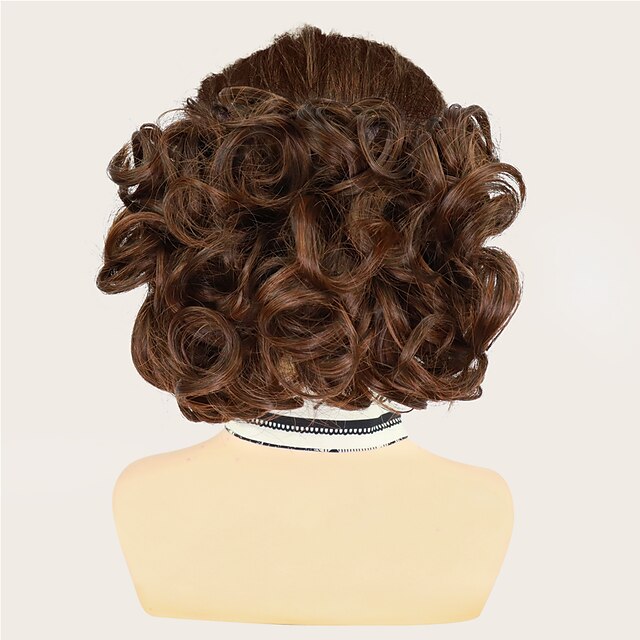 Beauty & Hair Wigs & Hair Pieces | Chignons Hair Bun Clip In Synthetic Hair Hair Piece Hair Extension Curly Bouncy Curl Party Pa