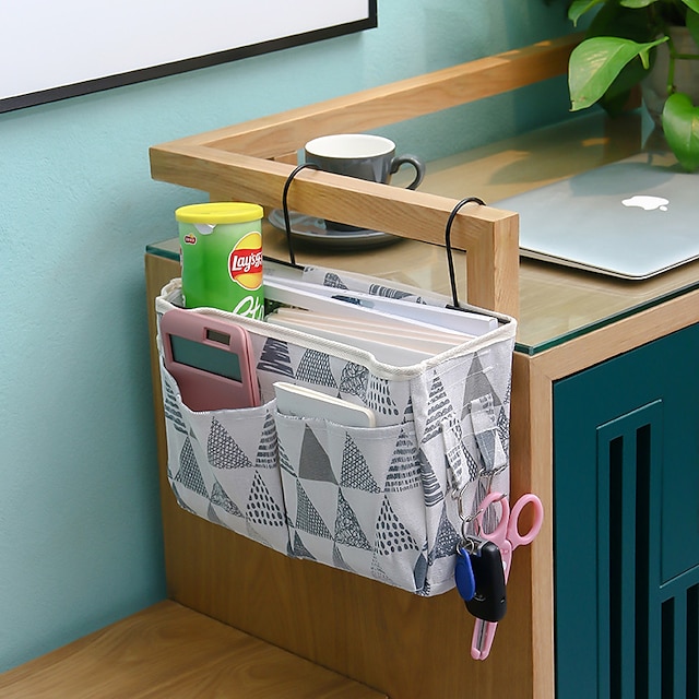  Multifunctionele nachtkastje opslag hangende zak bed tafel mand nachtkastje organizer plank hangende tas voor thuis opslag