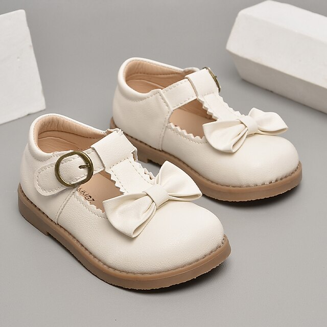 Shoes & Bags Kids Shoes | Girls Flats Comfort Flower Girl Shoes Princess Shoes Daily PU Breathability Princess Shoes Toddler(2-4