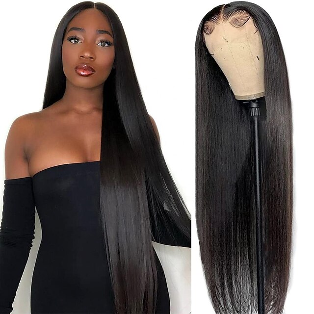 Beauty & Hair Wigs & Hair Pieces | Brazilian Real Human Hair Bone Straight 13x6 Transparent HD Lace Front Wigs Human Hair Lace F