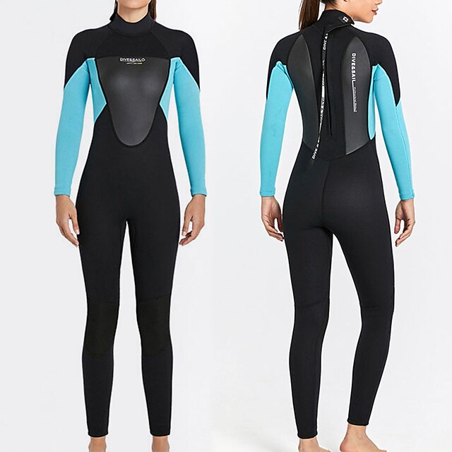 Sports & Outdoors Surfing, Diving & Snorkeling | Dive&Sail Womens Full Wetsuit 3mm SCR Neoprene Diving Suit Thermal Warm Windpro