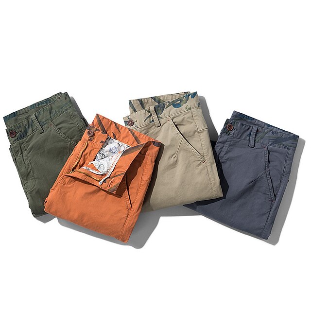 Mens Clothing Mens Bottoms | Mens Classic Style Fashion Shorts Cargo Shorts Pocket Knee Length Pants Casual Daily Solid Color Co