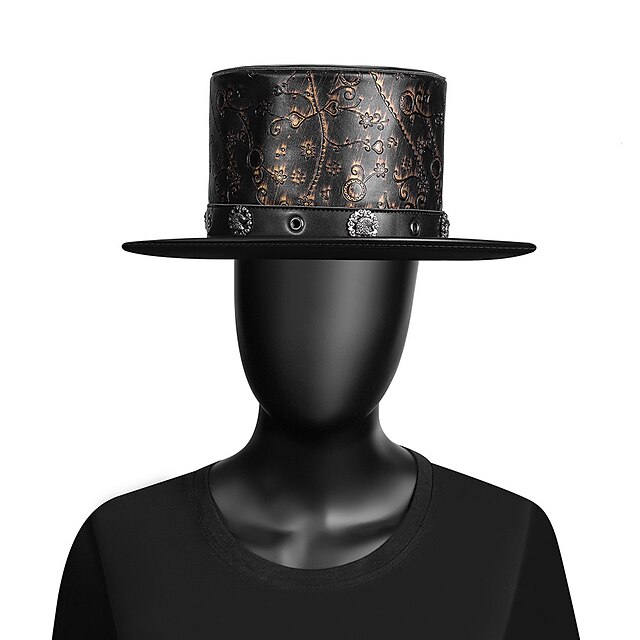 Gothic Steampunk Plague Doctor Top Hat Unisex Halloween Accessory main image 1