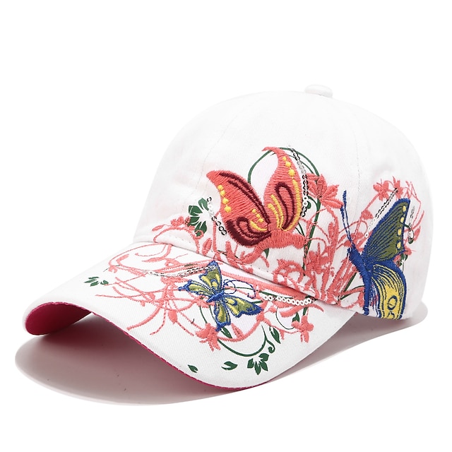 Shoes & Bags Fashion Accessories | Spring Autumn Women Butterflies Flower Embroidery Caps Girl Sun Hats Casual Snapback Caps Bas