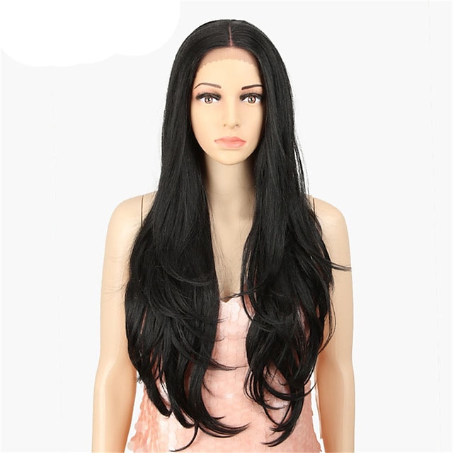 Beauty & Hair Wigs & Hair Pieces | Middle Part Natural High Temperature Fiber Ombre Blond 31 Long Natural Hairline Body Wave For