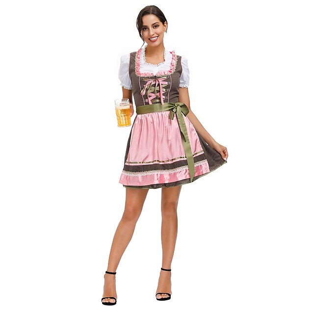 Toys & Hobbies Cosplay & Costumes | Oktoberfest Beer International Beer Festival Dirndl Trachtenkleider Womens Dress Apron Bavar