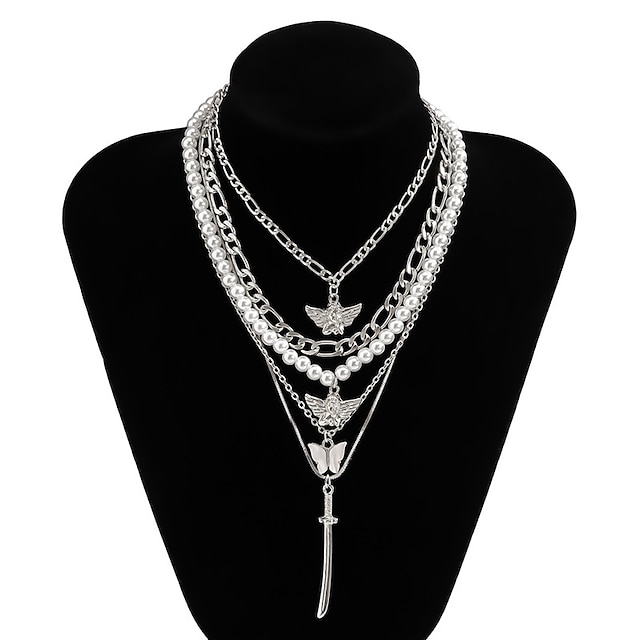 Shoes & Bags Fashion Accessories | 1pc Chain Necklace For Womens Street Gift Daily Alloy Retro - GP85642