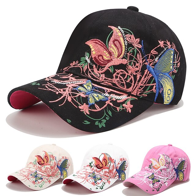 Shoes & Bags Fashion Accessories | Spring Autumn Women Butterflies Flower Embroidery Caps Girl Sun Hats Casual Snapback Caps Bas