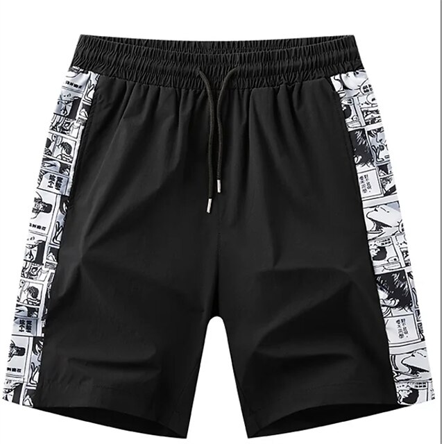 Mens Clothing Mens Bottoms | Mens Shorts Shorts Short Pants Casual Daily Inelastic Solid Color Mid Waist White Black M L XL XXL 