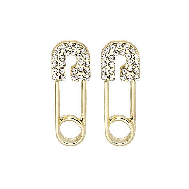 Shoes & Bags Fashion Accessories | A pair of Rhinestone Pin Shaped Earrings - YO67061