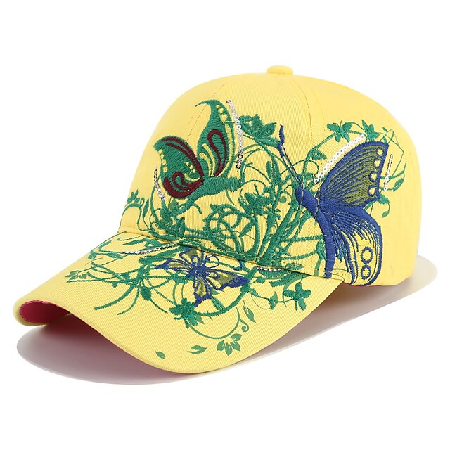 Shoes & Bags Fashion Accessories | Spring Autumn Women Butterflies Flower Embroidery Caps Girl Sun Hats Casual Snapback Caps Bas