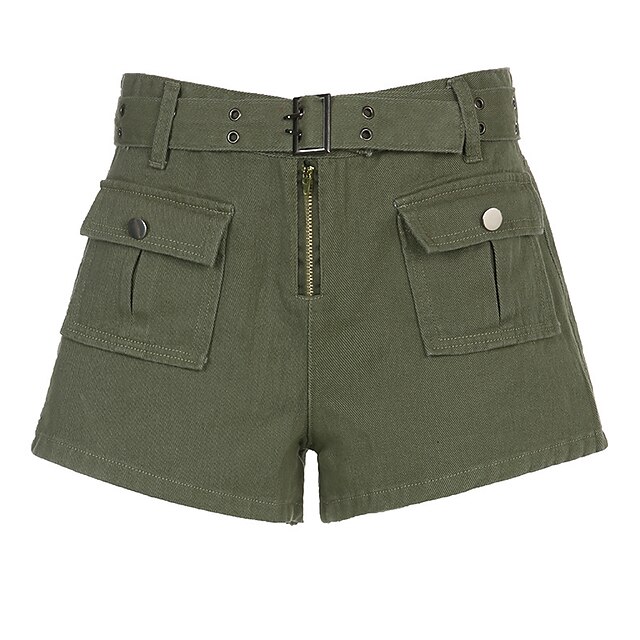 Womens Clothing Womens Bottoms | Womens Cargo Casual / Sporty Shorts Multiple Pockets Short Pants Casual Weekend Micro-elastic P