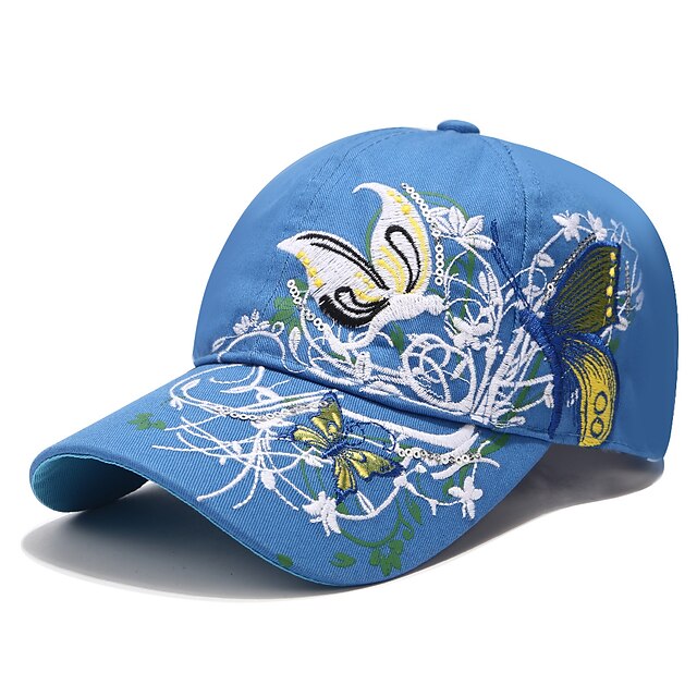 Shoes & Bags Fashion Accessories | Spring Autumn Women Butterflies Flower Embroidery Caps Girl Sun Hats Casual Snapback Caps Bas