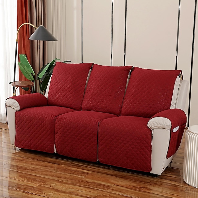 3 Seater AntiSlip Recliner Sofa Cover fit Leather Recliner Sofa Water
