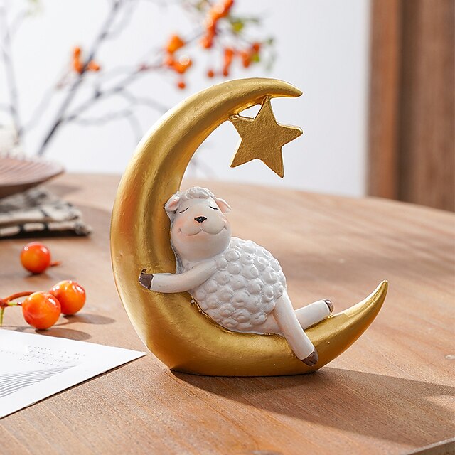 Home & Garden Home Decor | White Eid Lamb Collection Ornament Decorative Objects Resin Modern Contemporary for Home Decoration G