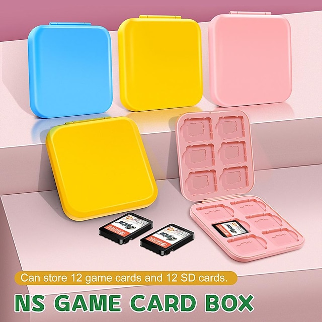 Home & Garden Home Decor | Card Box Game Card Storage Box Ns 12 In 1 Solid Color for Switch - GP57265