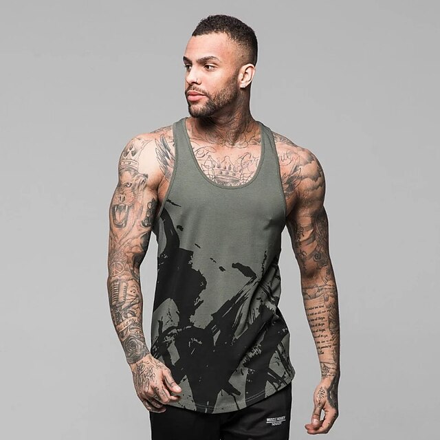 Sports & Outdoors Running, Jogging & Walking | Mens Sleeveless Running Tank Top Workout Tank Tee Tshirt Top Athletic Breathable 