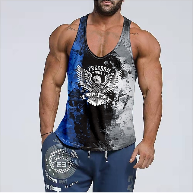 Sports & Outdoors Running, Jogging & Walking | Mens Sleeveless Running Tank Top Patchwork Tank Top Shirt Street Casual Breathabl