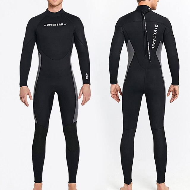 Sports & Outdoors Surfing, Diving & Snorkeling | Dive&Sail Mens Full Wetsuit 3mm SCR Neoprene Diving Suit Thermal Warm Windproof