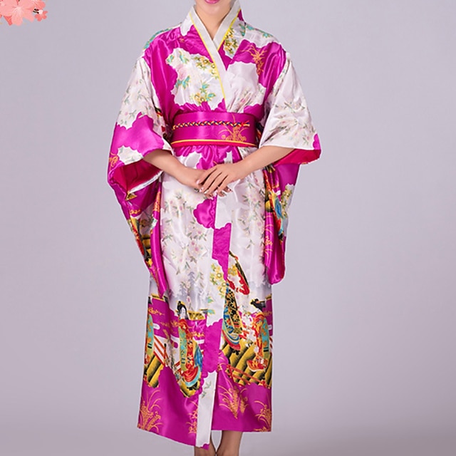 Toys & Hobbies Cosplay & Costumes | Adults Womens Japanese Traditional Yukata Robe Kimono For Party Polyester Masquerade Kimono 