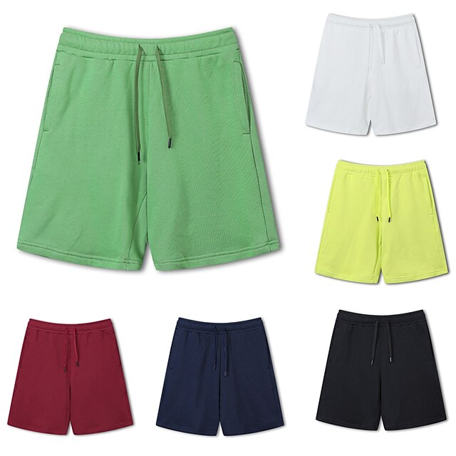 Mens Clothing Mens Bottoms | Mens Simple Chic & Modern Active Shorts Drawstring Elastic Waist Short Pants Casual Daily Micro-ela