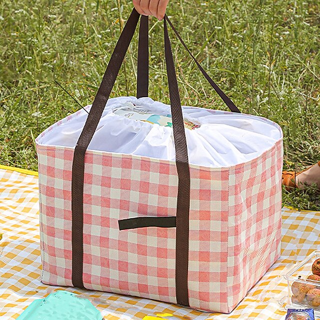 1Pc Large Capacity Picnic Bag Outdoor Camping Insulation Picnic Bag