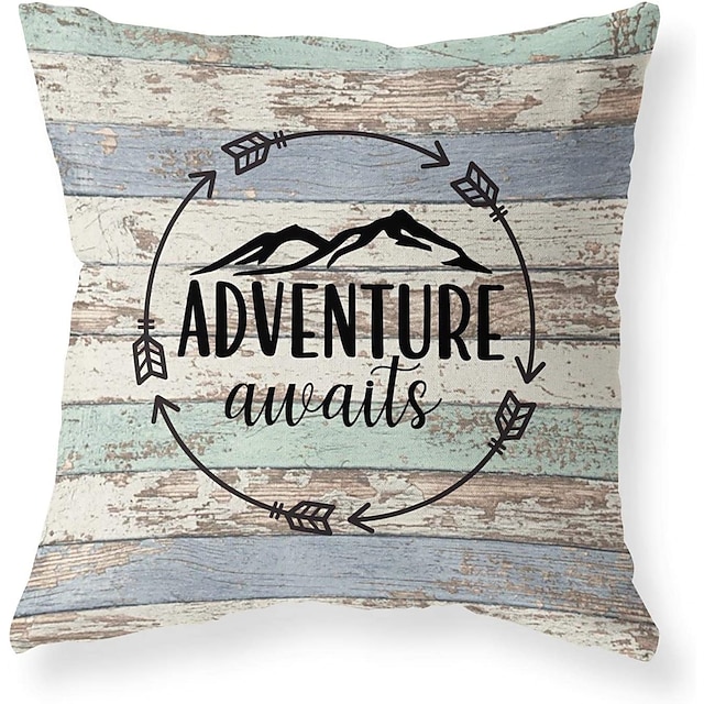 Home & Garden Home Decor | Vintage Adventure Double Side Cushion Cover 4PC Soft Decorative Square Throw Pillow Cover Cushion Cas