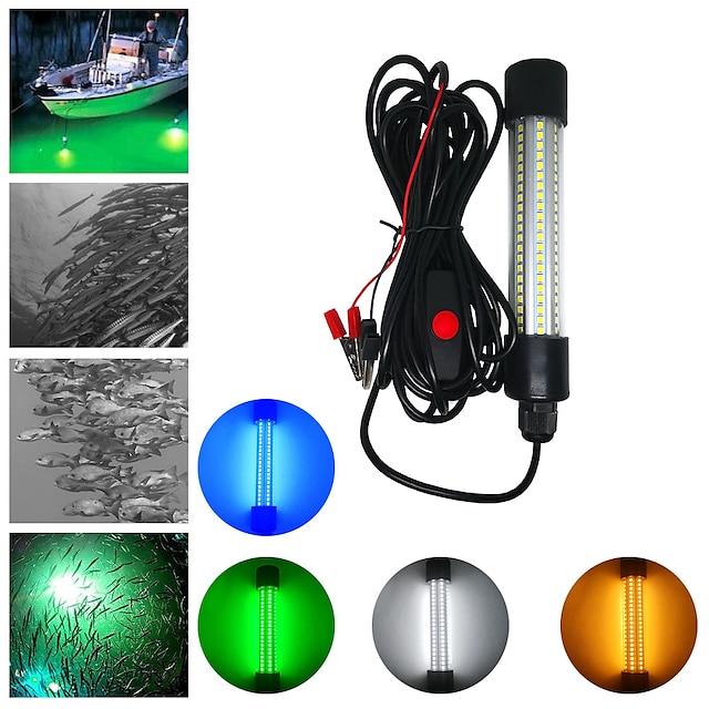  lampada da pesca subacquea lampada sommergibile fishfinder cob led design compatto innovativo con cavo da 5 m 1 pz