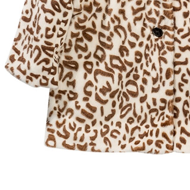 Baby & Kids Girls Clothing | Kids Girls Coat Long Sleeve Khaki Leopard Fall Winter Adorable Daily 3-10 Years - SS01104