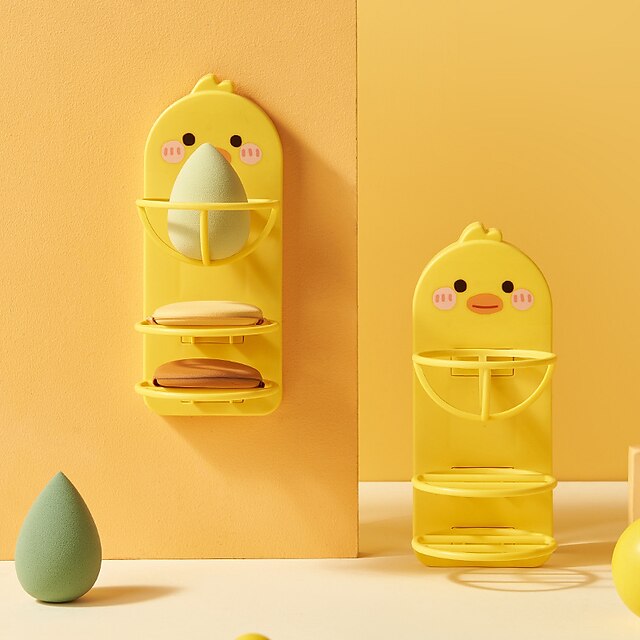 Home & Garden Bath Accessories | Beauty Egg Shelf Wall Hanging Cute Cartoon Makeup Egg Bracket Storage Rack Sponge Makeup Egg Go