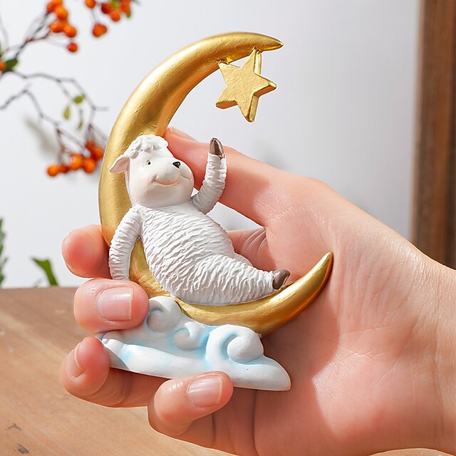 Home & Garden Home Decor | White Eid Lamb Collection Ornament Decorative Objects Resin Modern Contemporary for Home Decoration G