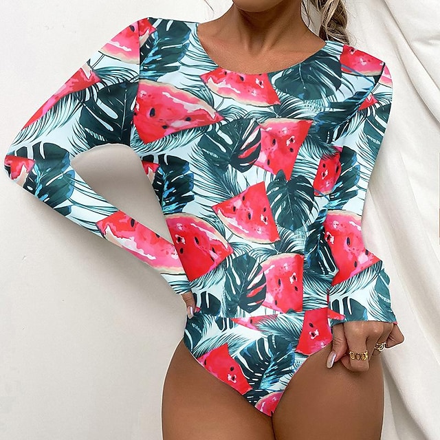 Sports & Outdoors Surfing, Diving & Snorkeling | Womens One Piece Swimsuit Backless Bodysuit Bathing Suit Floral Swimwear Seawee