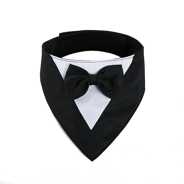  Chien Chat Accessoires bavoirs triangles Chapeau de bandana d'anniversaire de chien Cravate / Noeud Papillon Adorable Doux Respirable Doux Quotidien Casual Quotidien Vêtements pour chiens for Rauque
