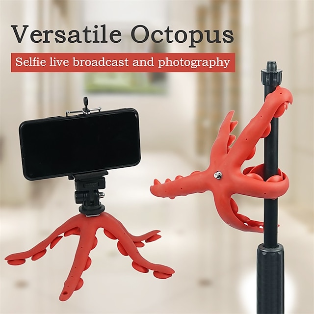 Phones & Accessories Phone Mounts & Holders | Octopus Tripod Phone Stand Portable Angle Adjustable Suction Cup Phone Holder for 