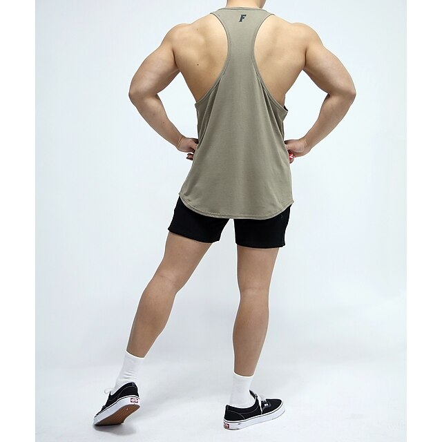 Sports & Outdoors Running, Jogging & Walking | Mens Sleeveless Running Tank Top Workout Tank Tee Tshirt Shirt Athletic Cotton Br