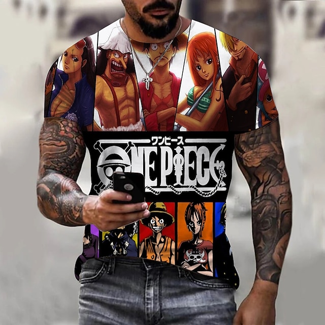  One Piece Monkey D. Luffy Roronoa Zoro Tony Tony Chopper T-shirt Anime Cartoon Anime 3D 3D Harajuku Graphic For Couple's Men's Women's Adults' Back To School 3D Print