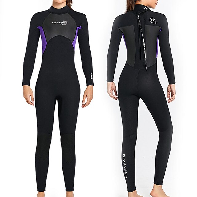 Sports & Outdoors Surfing, Diving & Snorkeling | Dive&Sail Womens Full Wetsuit 3mm SCR Neoprene Diving Suit Thermal Warm Windpro