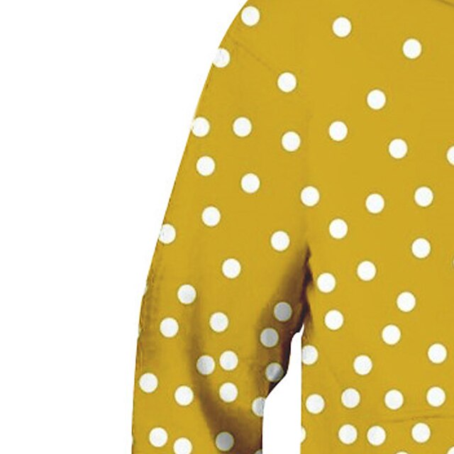 Baby & Kids Boys Clothing | Kids Unisex Boys Girls Hoodie Long Sleeve 3D Print Polka Dot Pocket Yellow Children Tops Fall Spring