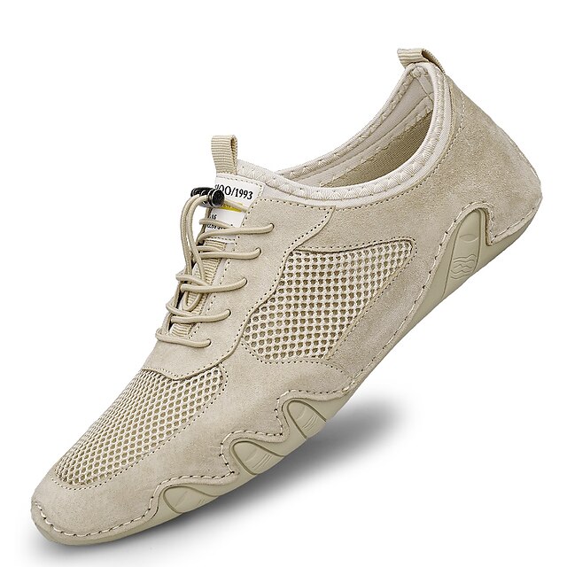 Shoes & Bags Mens Shoes | Mens Oxfords Casual Classic Daily Office & Career Mesh PU Gray Khaki Spring Summer - GL13760