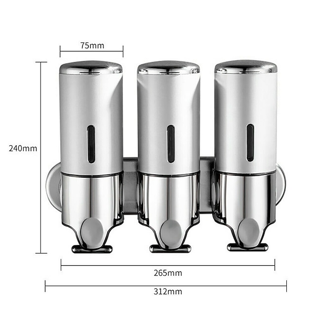 3 In1 Wall Mounted Shower Dispenser Bathroom Shower Pump Dispenser For   Rbxirg1655444489250 