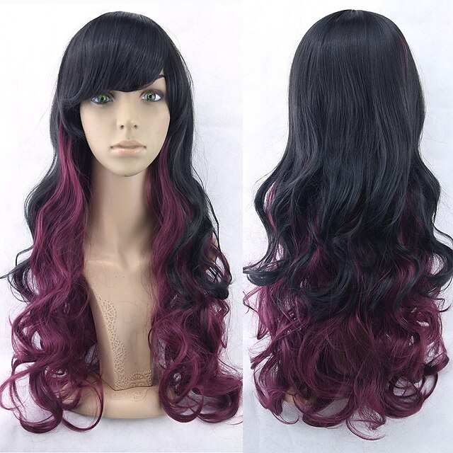 Beauty & Hair Wigs & Hair Pieces | Synthetic Wig Curly With Bangs Machine Made Wig Long A1 A2 A3 A4 A5 Synthetic Hair Womens Sof