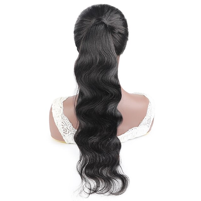  Ishow Brazil Human Hair Velcro Ponytails Body Wave Long Daily Wear