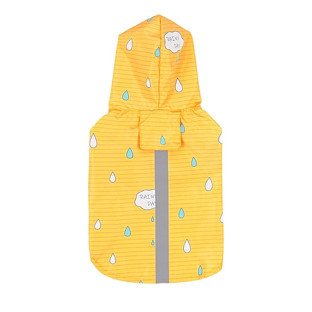  Dog Cat Rain Coat Quotes & Sayings Fashion Cute Party Dailywear Dog Clothes Puppy Clothes Dog Outfits Breathable Blue Yellow Rosy Pink Costume for Girl and Boy Dog Polyester S M L XL XXL