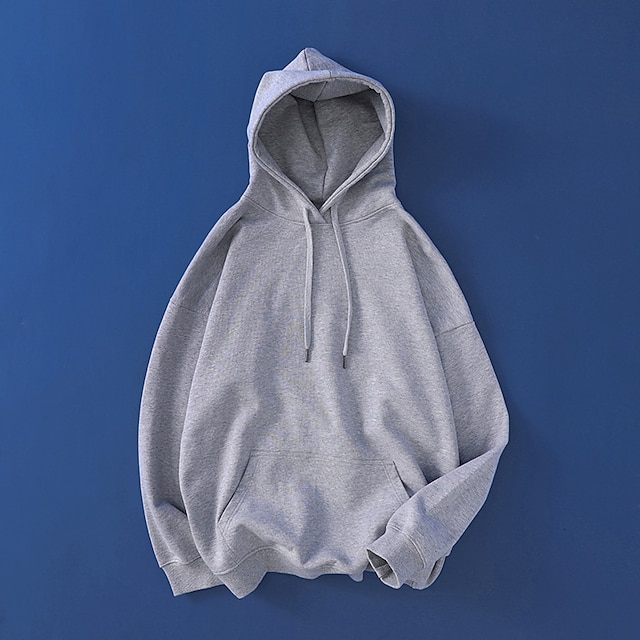 Mens Clothing Mens Hoodies & Sweatshirts | Mens Hoodie Pullover Hoodie Sweatshirt Solid Color Front Pocket Casual Daily Holiday 