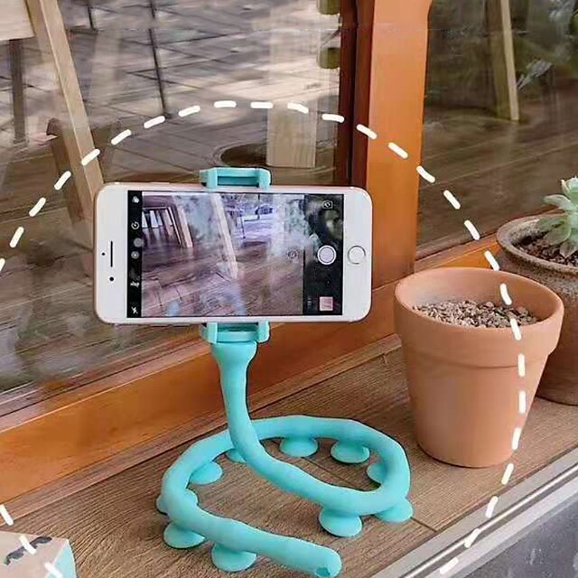 Phones & Accessories Phone Mounts & Holders | Octopus Tripod Phone Stand Portable Adjustable Suction Cup Phone Holder for Desk S